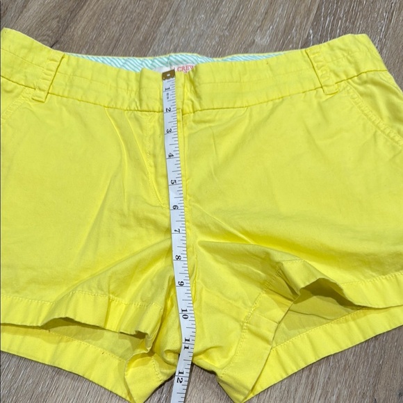 J. Crew Size 6 Yellow Bermuda Shorts Tailored Cotton Blend - Picture 6 of 10